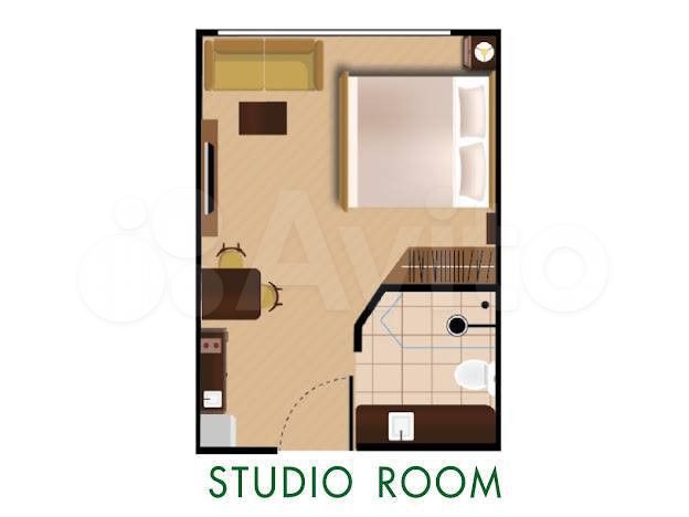 Квартира-студия, 20 м² (Таиланд)