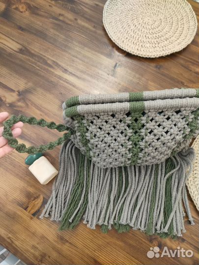 Сумка-клатч макраме