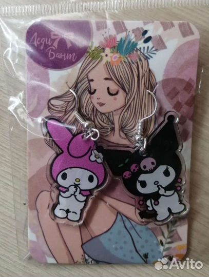 Новые Серьги для девочек Hello Kitty