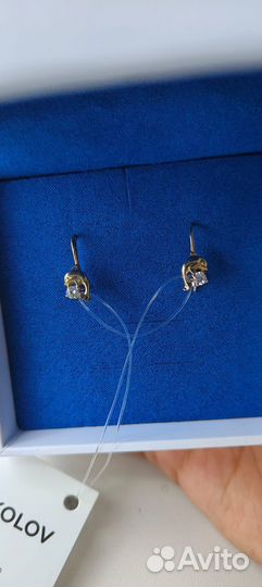 Золотые серьги Sokolov