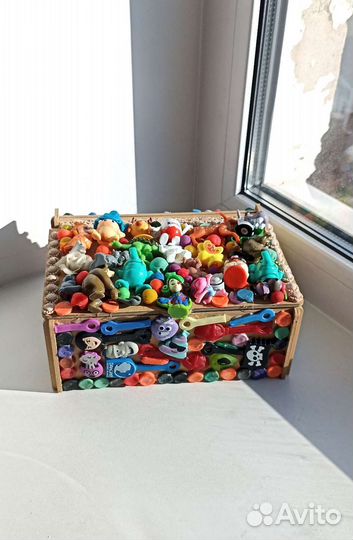 Шкатулка с зеркалом новая детская деревянная