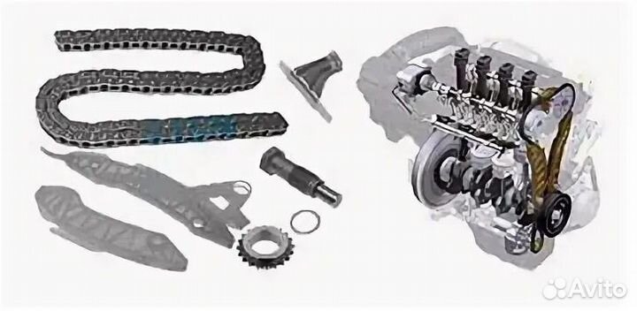 Комплект цепи грм peugeot 308 1.6 (ep6)