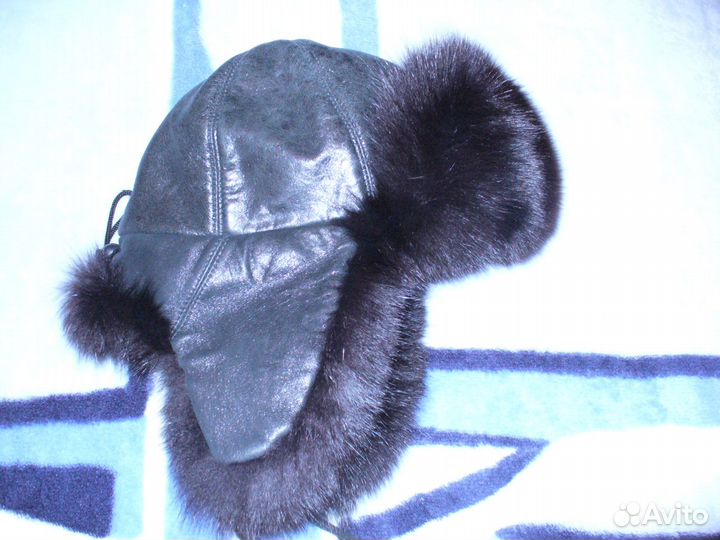 Шапка-ушанка из песца новая