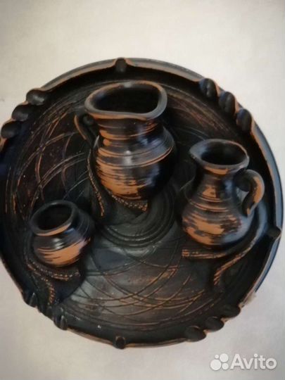 Декоративная тарелка из глины