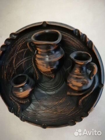 Декоративная тарелка из глины