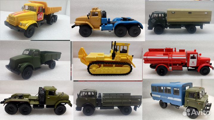 1:43 модели грузовики ЗИЛ газ краз урал чайка