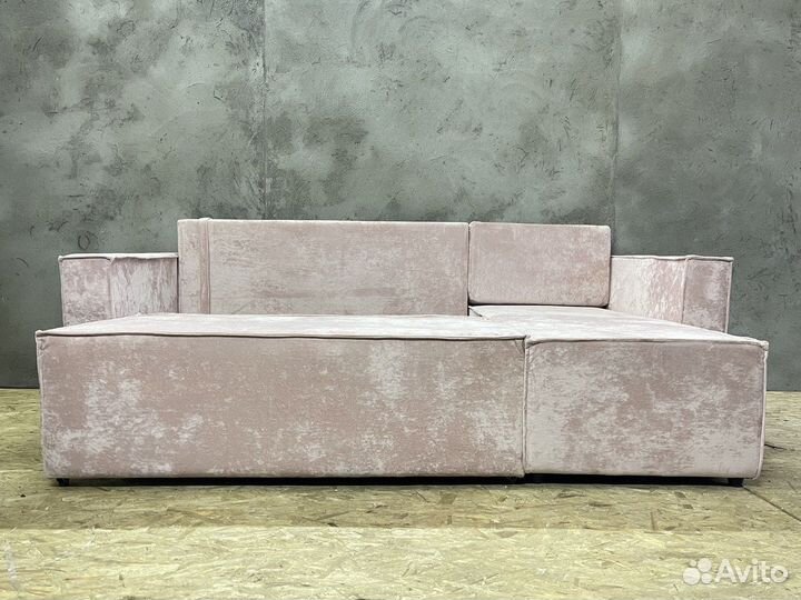 Угловой диван в стиле лофт в велюре OWN