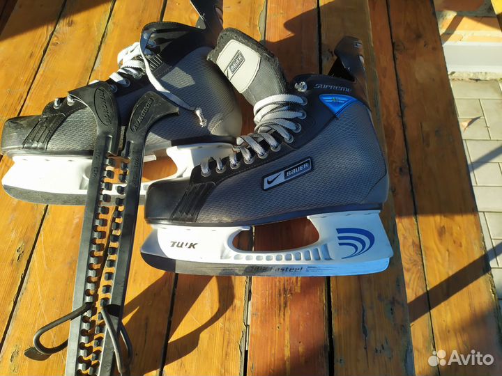 Хоккейные коньки бауэр 45 размер (30 см стелька)