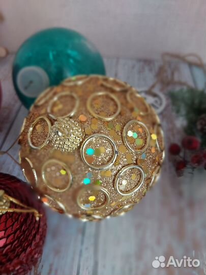 Новогодние шары на уличную ёлку (цена за все)