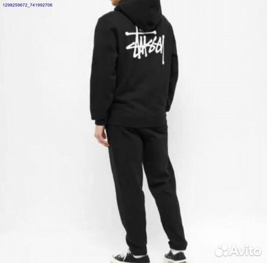 Зип худи Stussy чёрное (Арт.89572)