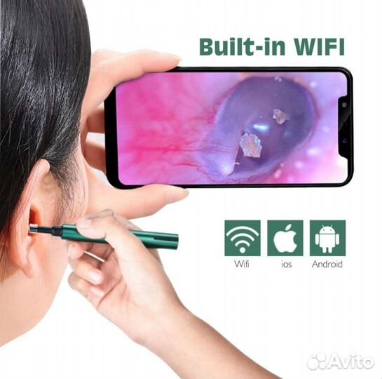 Ушная Палочка С Камерой Эндоскоп