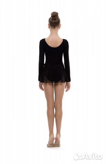 Гимнастический купальник с юбкой