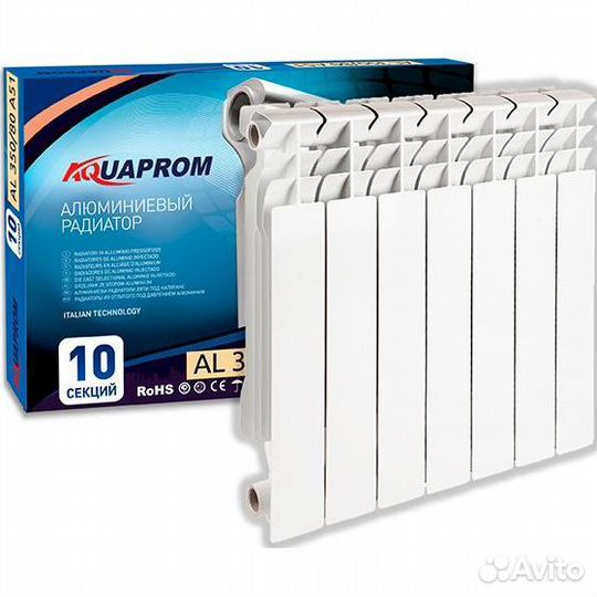 Радиатор алюминиевый aquaprom 350/80 8 секций