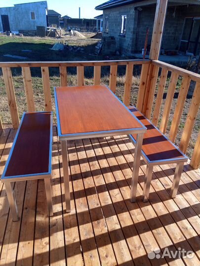 Дачный комплект из стола и 2 лавочек