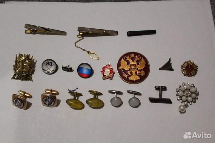 Значки броши запонки зажимы для галстука
