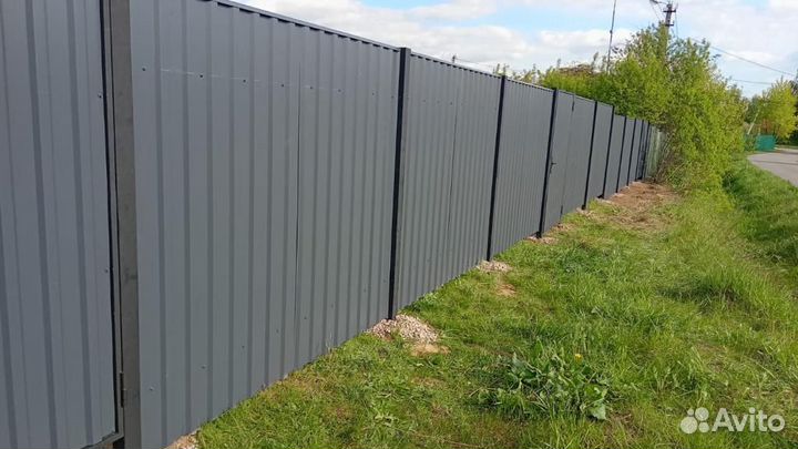 Забор из профлиста под ключ