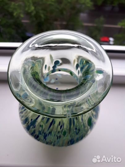 Ваза цветное стекло Неман