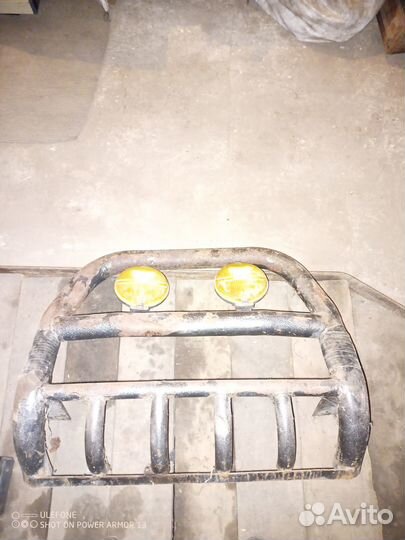 Кенгурятник с фарами противотуманными УАЗ