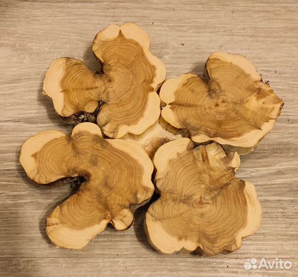 Подставка под горячее из спилов можжевельника