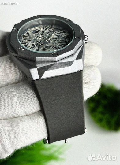 Часы наручные Hublot WHB3 серебро (Арт.99400)