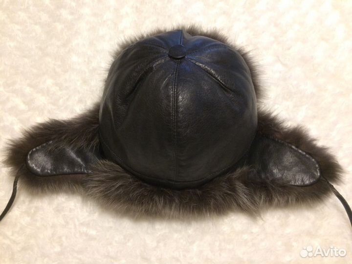 Шапка зимняя женская/детская (нат. кожа, песец)