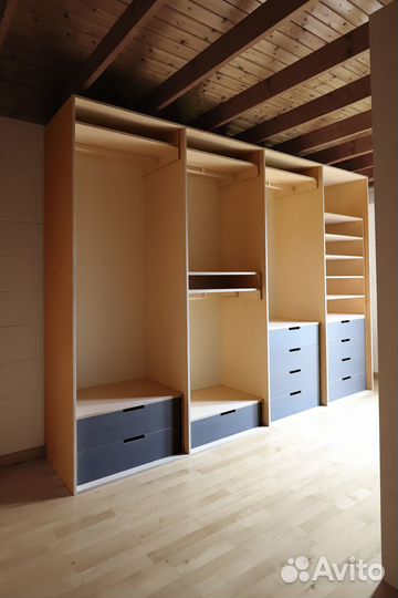 Гардеробные из дерева