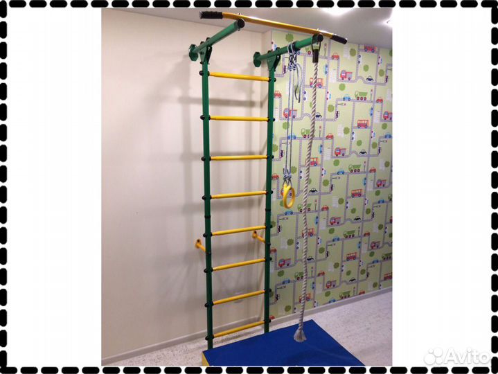 Шведская стенка Пристенная для детей + Турник
