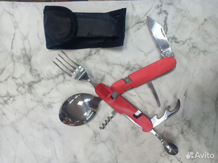 Мультитул нож складной с ложкой, новые