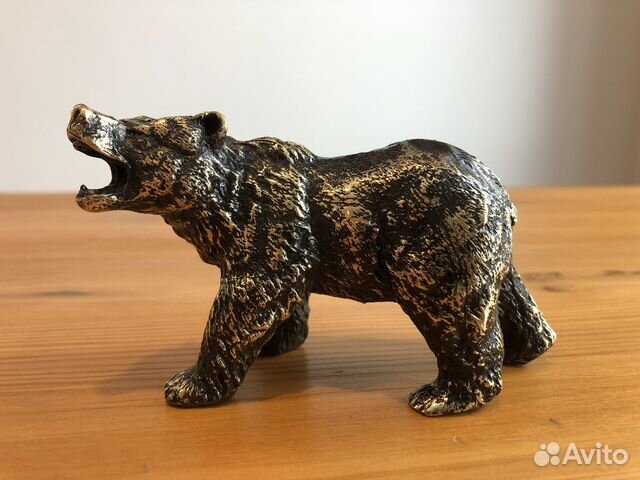Фигурка Медведь Латунь Бронза