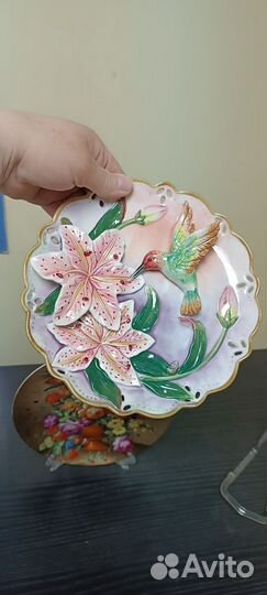 Тарелка фарфор настенная