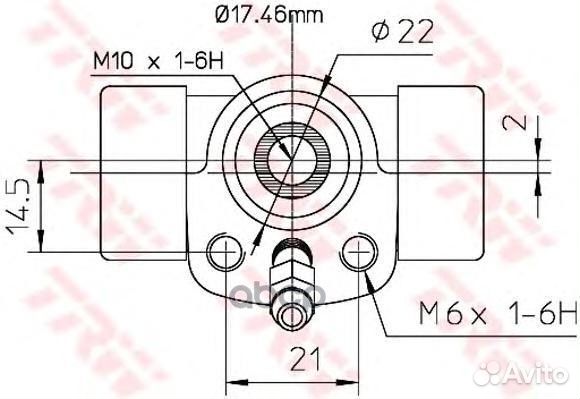 Цилиндр тормозной рабочий TRW BWC107 BWC107 TRW