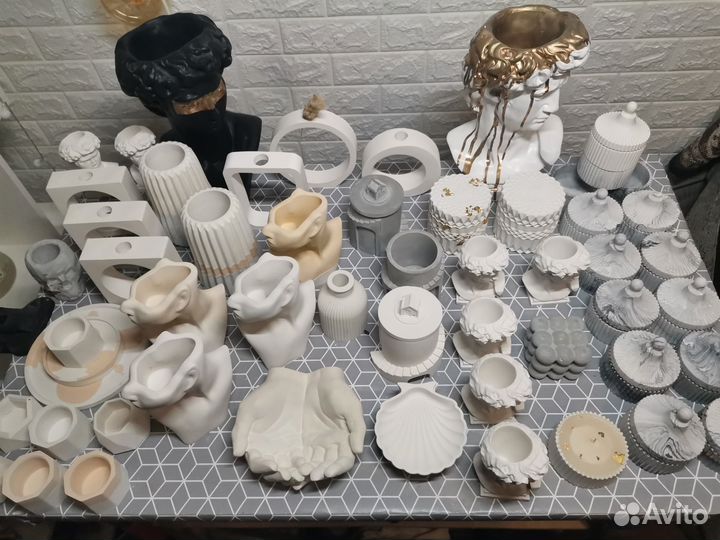 Кашпо из гипса