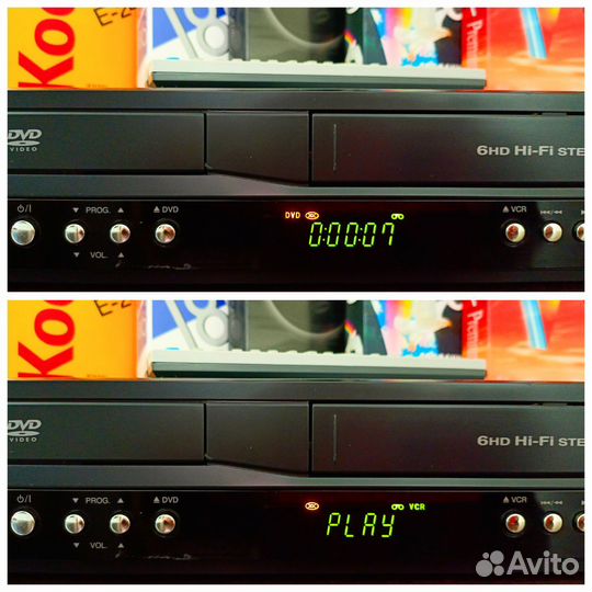 Состояние VHS DVD комбо Hi Fi 6head караоке