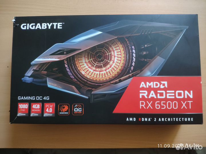 Видеокарта gigabyte AMD Radeon RX 6500 XT gaming