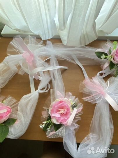 Украшение на капот автомобиля свадебное