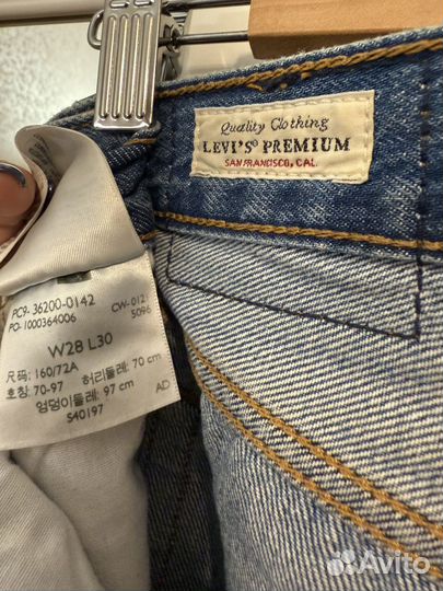 Джинсы levis 501 голубые