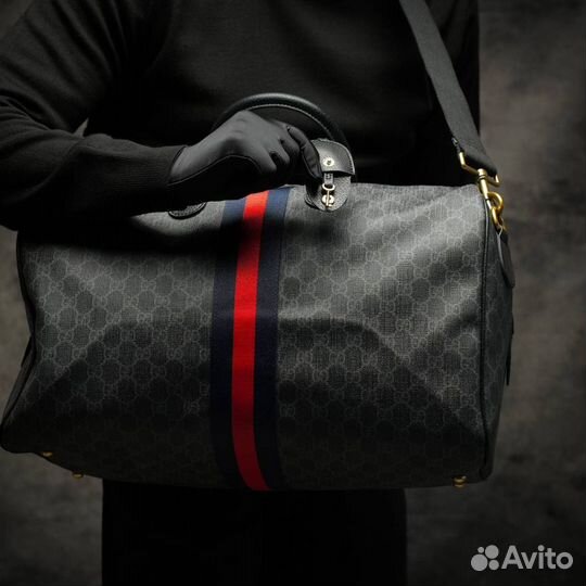 Дорожная сумка gucci натуральная кожа