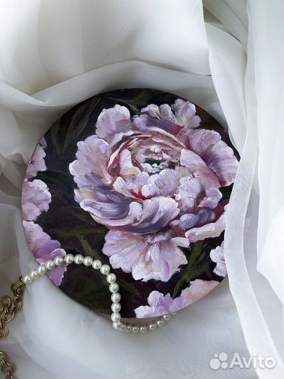 Картина маслом, пионы