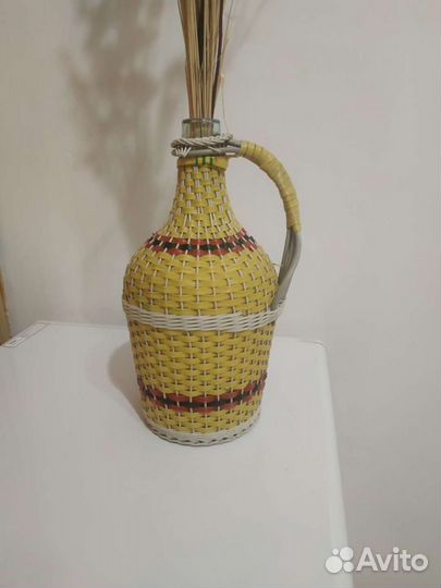 Бутыль стеклянный в оплётке СССР