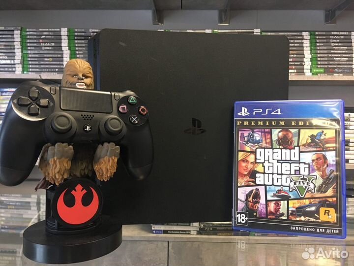 Sony PS4 Slim 500gb + Игра GTA V Гарантия