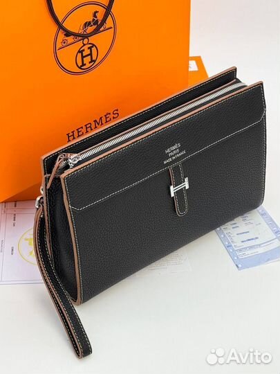 Сумка клатч мужская Hermes Премиум