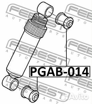 Сайлентблок заднего амортизатора febest pgab014 дл