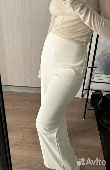 Брюки струящиеся белые