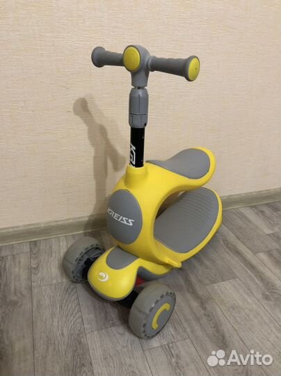 Детский самокат трансформер Kreiss 3в1 складной