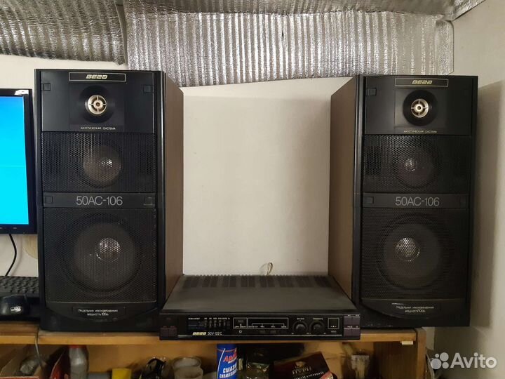 Усилитель и колонки вега