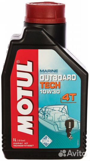 Motul Outboard Tech 4Т 10W30 1л TC-W3 для водной