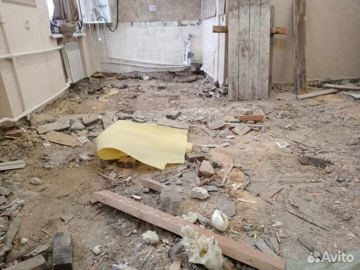 Демонтаж полов/деревянных/бетонных