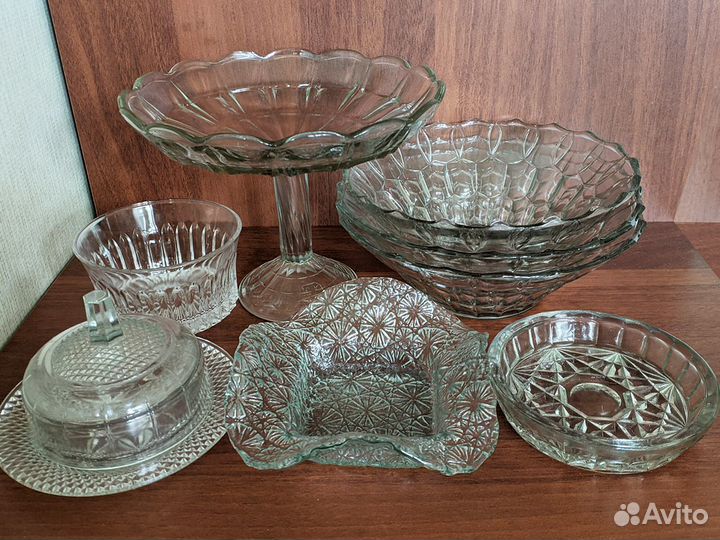 Вазы, пепельницы стеклянные СССР