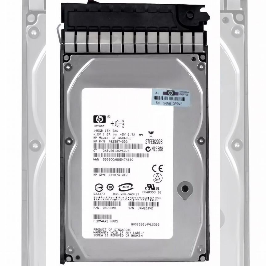 [DF146BABUE] Жесткий Диск Hp 146gb Sas 3,5" Hdd Df146babue