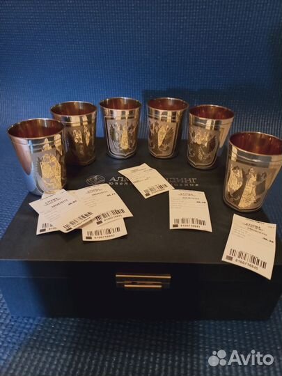 Шикарнейшие серебряные стопки 925-й пробы на 45 мл
